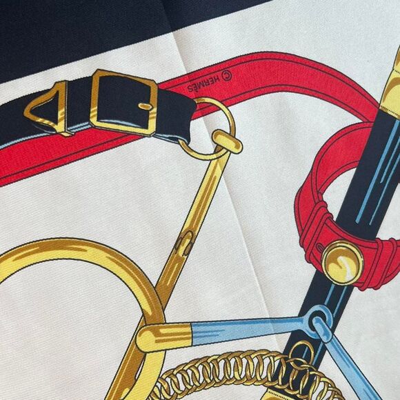 Hermes Eperon D'Or Forever Silk Scarf 90 - Picture 5 of 8